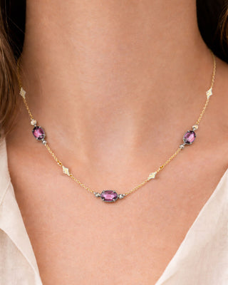 Rhodolite Garnet Gemstone Necklace