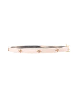 ROSE ENAMEL DIAMOND HUGGIE BRACELET