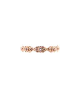 ROSE WORLD SCULPTED DIAMOND STACK RING