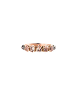 CHAMPAGNE DIAMOND MORGANITE RING