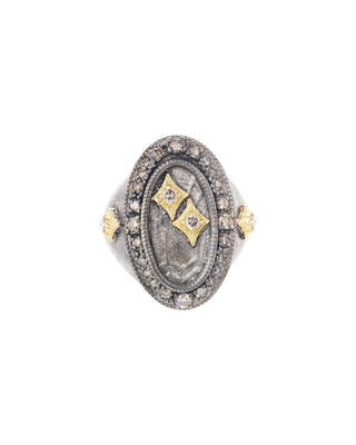 CHAMPAGNE DIAMOND ARTIFACT STACK RING