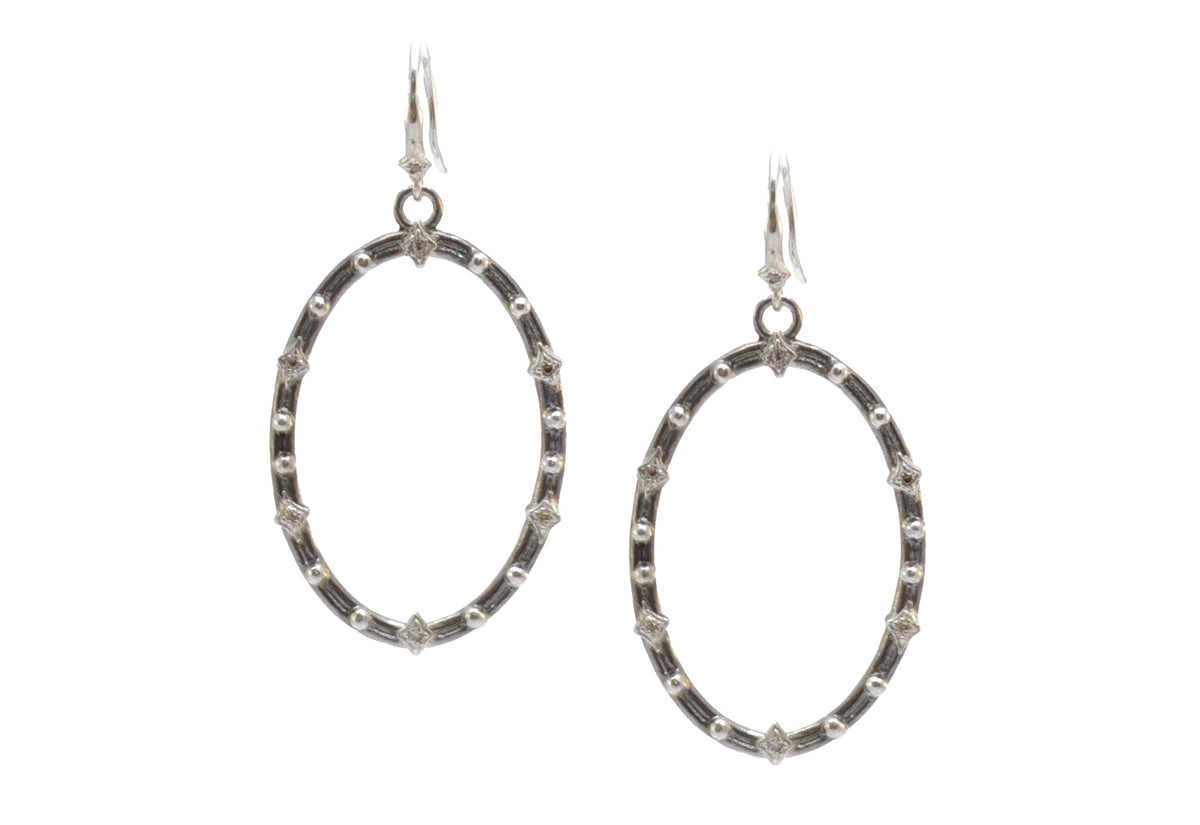 Open Oval Crivelli Drop Earrings – Armenta Collection