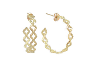 25mm Yellow Gold Hoop Earrings