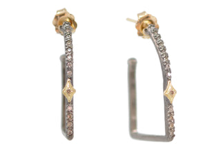 25mm Square Side Hoop Earrings