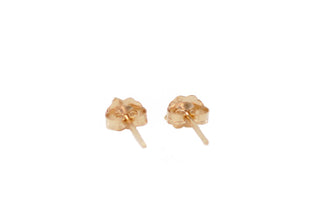 Yellow Gold Mini Scroll Stud Earrings