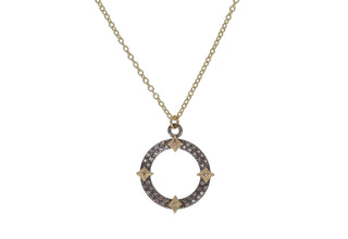 Open Pave Circle Necklace