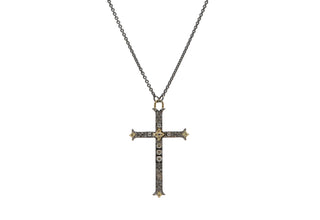 Pave Floriated Cross Necklace