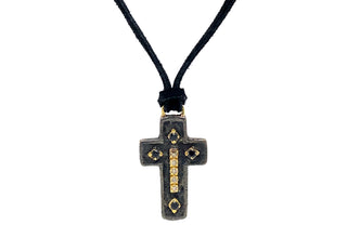 Artifact Cross Leather Necklace