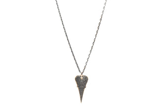 Pave Black Sapphire Heart Necklace