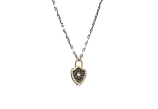Pave Shield Necklace