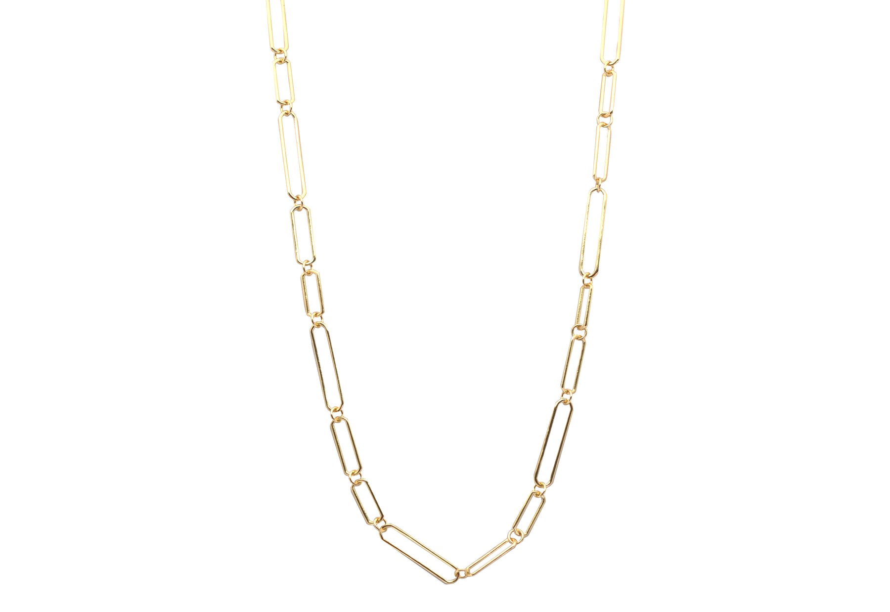 How to style 18K Gold Plated Paper Clip Chain Handmade Necklace Canada –  Stylish Stuff