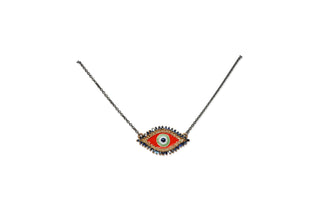 Enamel Evil Eye Pendant Necklace