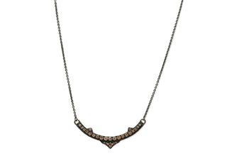 Curved Bar Pendant Necklace