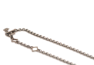 17.5" CHAIN LINK NECKLACE WITH CARVED SCROLL STATIONS