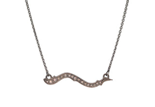 Curved Branch Pendant Necklace