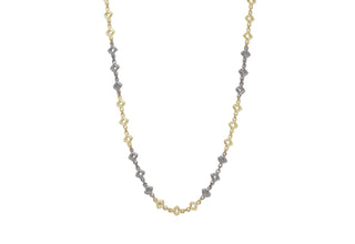 18" ALTERNATING SCROLL CHAIN LINK NECKLACE