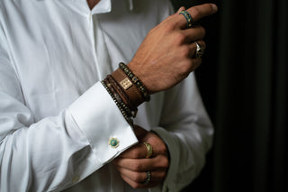 Brown Leather Pull Bracelet