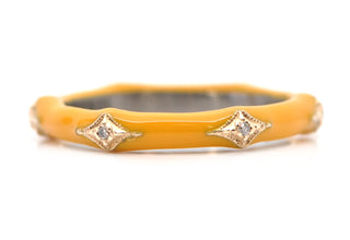 Classic Yellow Enamel Crivelli Stack Band Ring