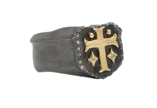 Cross Shield Signet Ring