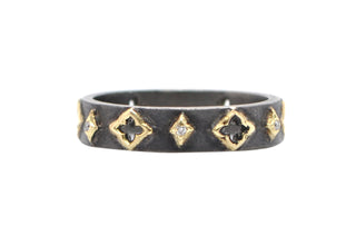 Open Scroll Stack Band Ring