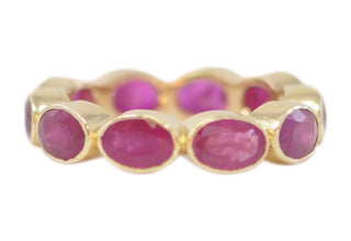 Yellow Gold with Rubies Stack Ring
