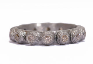 Grey Sterling Silver Stack Ring