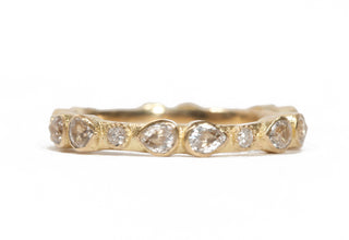 Pear Sapphire Stack Band Ring