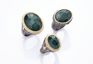 Oval Bloodstone Statement Ring